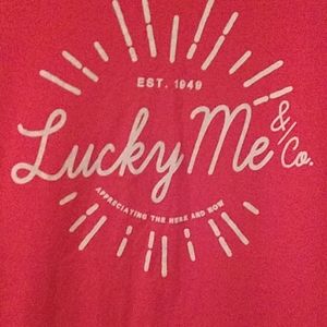 Bella red lucky shirt size medium missy